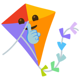 shushing face and kite