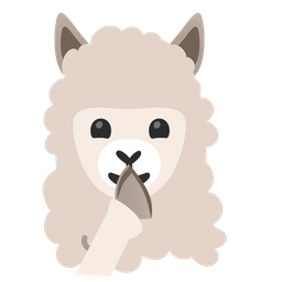 shushing face and llama