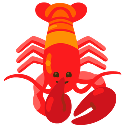 shushing face and lobster