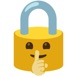 shushing face and locked