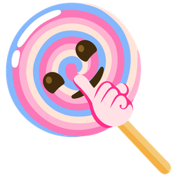 shushing face and lollipop