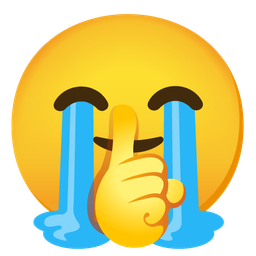 shushing face and loudly crying face