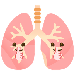 shushing face and lungs