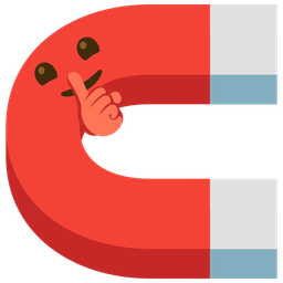 shushing face and magnet