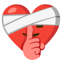 shushing face and mending heart