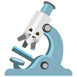 shushing face and microscope