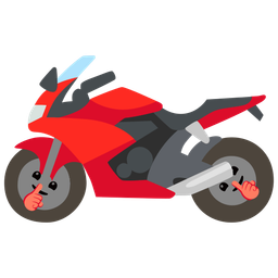 shushing face and motorcycle