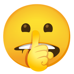 shushing face and mouth