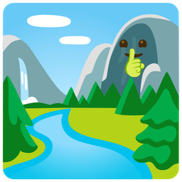 shushing face and national park