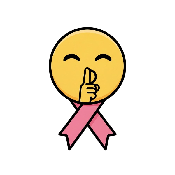 Shushing face and Reminder ribbon