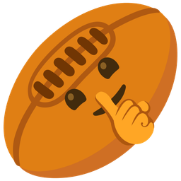 shushing face and rugby football