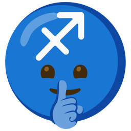 shushing face and Sagittarius