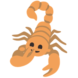 shushing face and scorpion