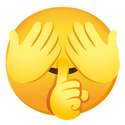 shushing face and see-no-evil monkey