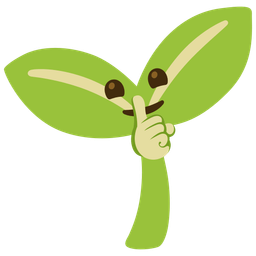 shushing face and seedling