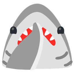 shushing face and shark