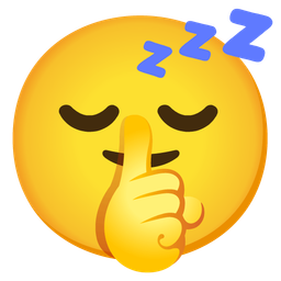 shushing face and sleeping face