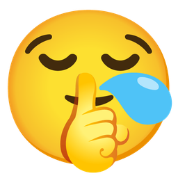 shushing face and sleepy face