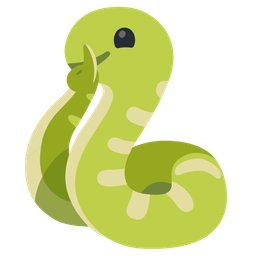 shushing face and snake