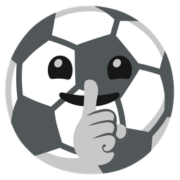shushing face and soccer ball