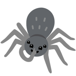 shushing face and spider