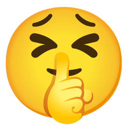 shushing face and tired face