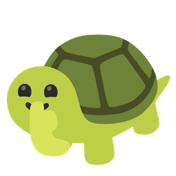 shushing face and turtle