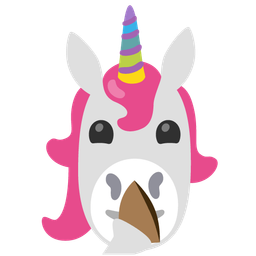 shushing face and unicorn