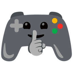 shushing face and video game