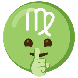 shushing face and Virgo