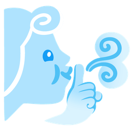 shushing face and wind face