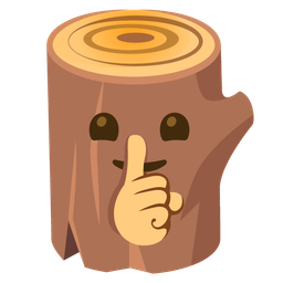 shushing face and wood