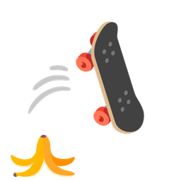 skateboard and banana