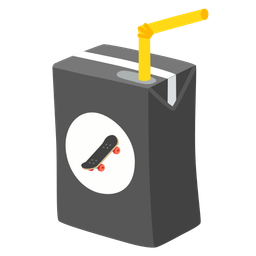 skateboard and beverage box