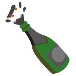 skateboard and bottle with popping cork