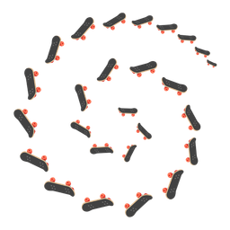 skateboard and cyclone