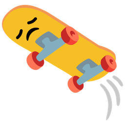 skateboard and disappointed face