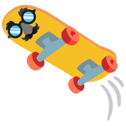 skateboard and disguised face