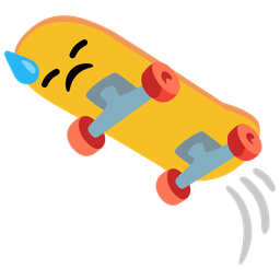 skateboard and downcast face with sweat