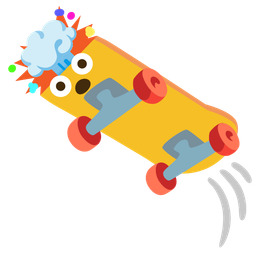 skateboard and exploding head