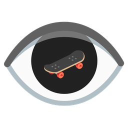 skateboard and eye