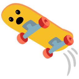 skateboard and face with open mouth