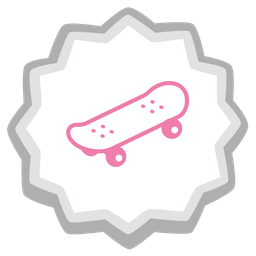 skateboard and fish cake with swirl