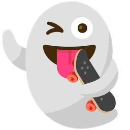 skateboard and ghost