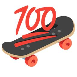 skateboard and hundred points