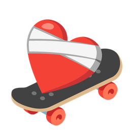 skateboard and mending heart
