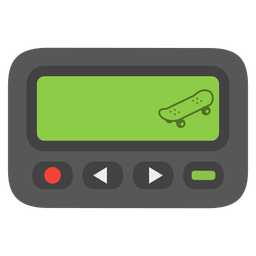 skateboard and pager