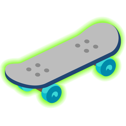 skateboard and radioactive