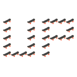 skateboard and UP! button