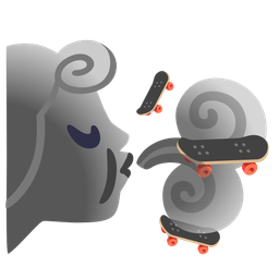 skateboard and wind face